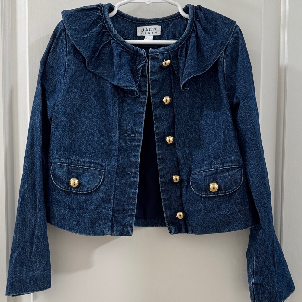 Janie and Jack Kids Denim Jacket with Gold Accents
